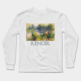 Paysage Bords de Seine (1879) by Pierre-Auguste Renoir Long Sleeve T-Shirt